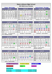 Academic Calendar